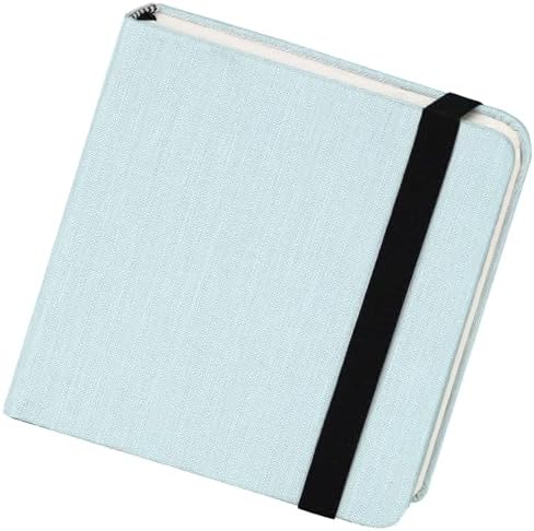 Funto Hot Press Watercolor Journal, 4.7”x4.7”, 24 Sheets 100% Cotton Smooth Paper 300gsm/140lb, Acid-Free Sketchbook for Detailed Art & Illustration (Light Blue)