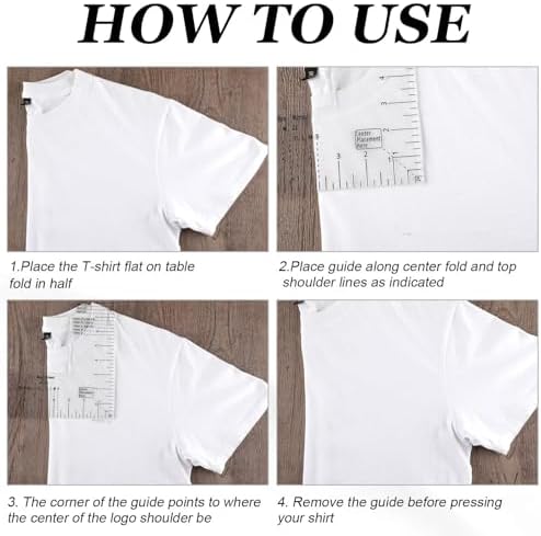 Copkim 3 Pcs T-Shirt Ruler Logo Placement Tool 8.27" X 7.24" Heat Press