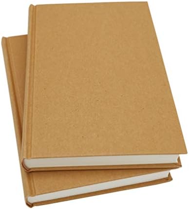 5.5x8.25 Sketch Book, Pack of 2, 240 Sheets (100gsm), Hardcover Bound Sketch Notebook, 120 Sheets Each, Acid Free Blank Drawing Paper, Ideal for Kids & Adults, Kraft Cover