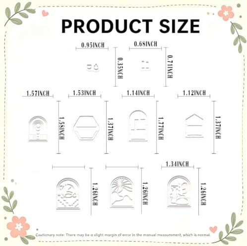 9Pcs Boho Arch Clay Earring Cutters