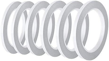 Double-Sided Tape for Arts, Crafts, Photography, Scrapbooking, Tear-by-Hand, Paper Backing (8 Rolls) 6mm Width (Pack of 2)
