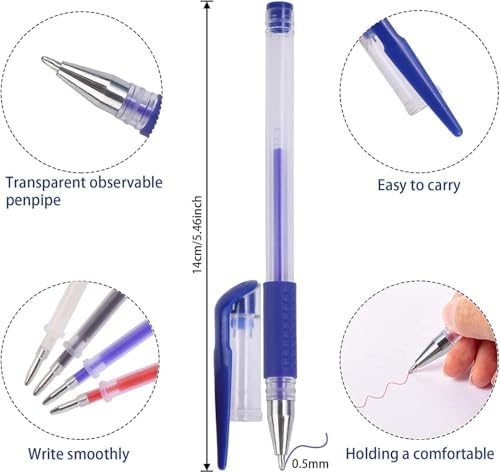 JANYUN 4 Pcs Heat Erasable Pens for Fabric with 28 Refills Marking Pens