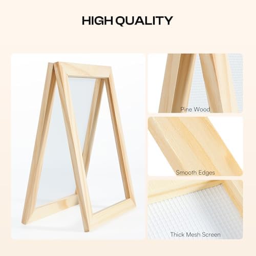 Caydo Paper Making Kit, 2 Size A5 A6 Papermaking Mould and Deckle