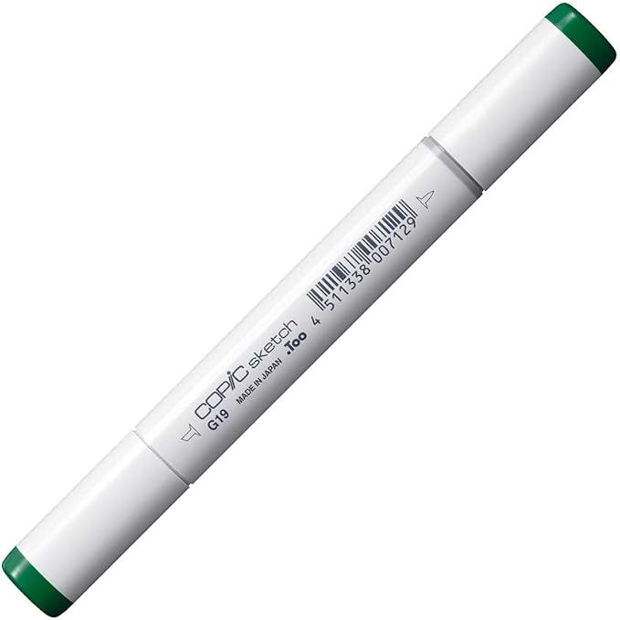 Copic Markers G19-Sketch, Bright Parrot Green