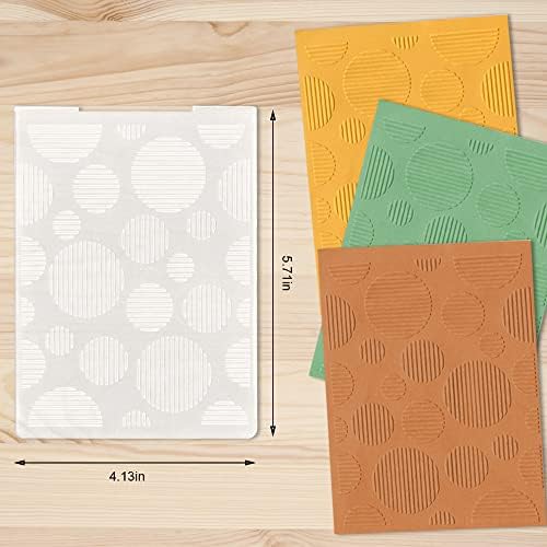 Circular Spots Plastic Embossing Folders for Card Making Pattern Background Scrapbooking Plastic Template Photo Album Card Paper Handmade DIY Craft Decoration Template Molds