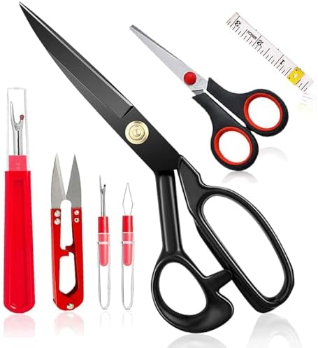 Fabric Scissors Tailor Sewing Shears, 9-Inch Heavy Duty Scissors for Cutting Fabric Cutting Leather for Home Office Tailors, Sewers and Craftsmen