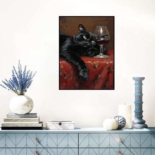 Benjenes Black Cat Diamond Art Kits for Adults, Diamond Painting Kits