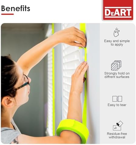 DEART Colored Masking Painters Labeling Tape Masking Tape 1 inch Color Painter Tapes for Arts & Crafts Labeling or Coding, Art Supplies Color Tape Rolls, Colorful Craft Tapes