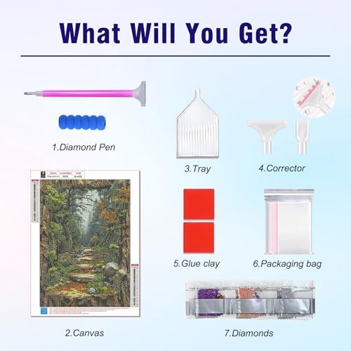 Forest Diamond Art Kits for Adults, Arts and Crafts for Adults 12x16 Inch