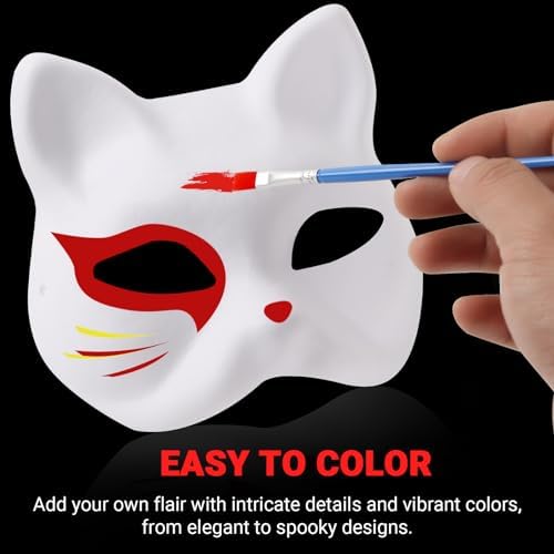 CALPALMY Paper Mache Mask 14&16&30 Packs - for Artistic Projects, Theater, Halloween, Masquerade Parties, Classroom Art