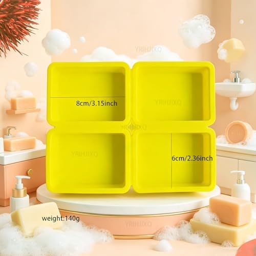 2Pcs Soap Molds Silicone | Rectangle Molds for Soap Making Soap Homemade Craft 8×6×4cm
