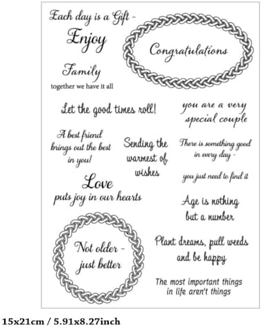 Blessing Bracelet Something Good in Every Day Family Love Friend Clear Stamps Transparent Silicone Stamp Album Cards Rubber Stamp for Card Making Decoration and DIY Scrapbooking