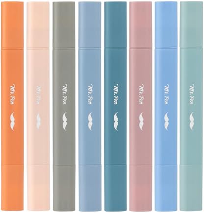 Mr. Pen- Aesthetic Bible Highlighters No Bleed Through Assorted Color, 8pcs