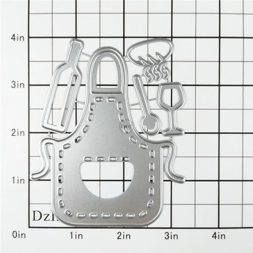 Kitchen Utensils Aprons Metal Cutting Dies for Card Making