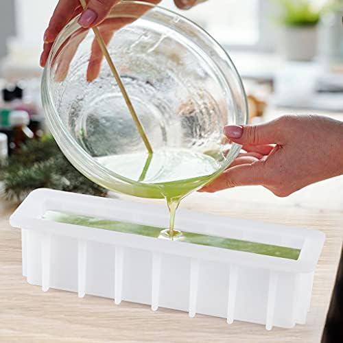 Loaf Soap Mold, 12" Large Rectangular Silicone Mold, Swirl Making Tool for DIY Soap, Handmade Candles, Resin Casting, Homemade Desserts, Capacity 50 oz