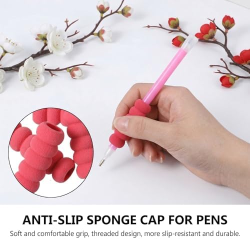 30PCS Rhinestone Picker Tool Kit 4 PCS Dual-head Dotting Pen Applicator with 4 PCS Pen grip 20PCS Clay Precision Jewelry Tweezers and Rhinestone storage Tray for DIY Nail Art Craft Crystals
