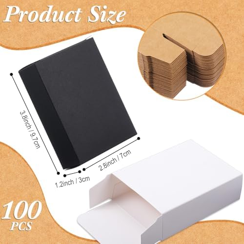 Gersoniel Kraft Soap Boxes Soap Making Kit, 100 Pcs, Brown, Black, White