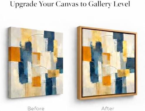 ART Floating Canvas Frame for 1"–1.25" Deep Gallery-Wrapped Canvas, Wood-Look Floater Frame for Stretched Canvas Prints & Wall, Light Oak, 20" x 24"