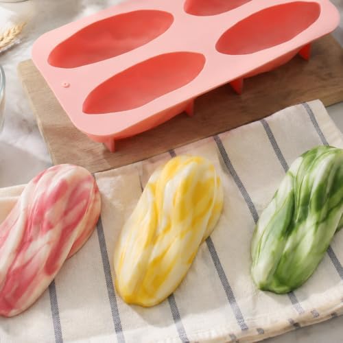 Pistachio Silicone Chocolate Mold for Mousse, Dessert, 4-Cavity