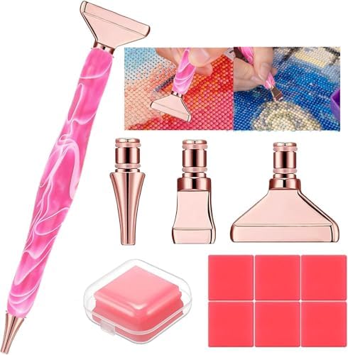 Diamond Painting Pens, “Classic Wax Stylus” Diamond Art Pen, Gem Painting Tools Accessories, Gem Art Pen with Metal Tips for 5D Craft Nail