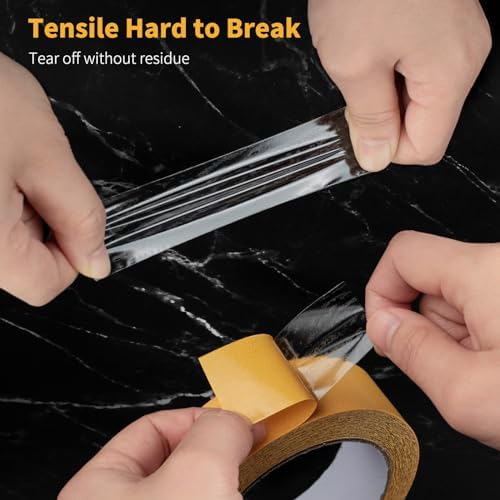 Super Thin Double Sided Adhesive Tape 1.18Inch X 66Feet Clear Double Sided Tape for Clothes, Poster,DIY Crafts,Poster,Arts,Paste Photo,Rug Non-slip, Fixed Decorations, LED Strips, Fixed Power Socket