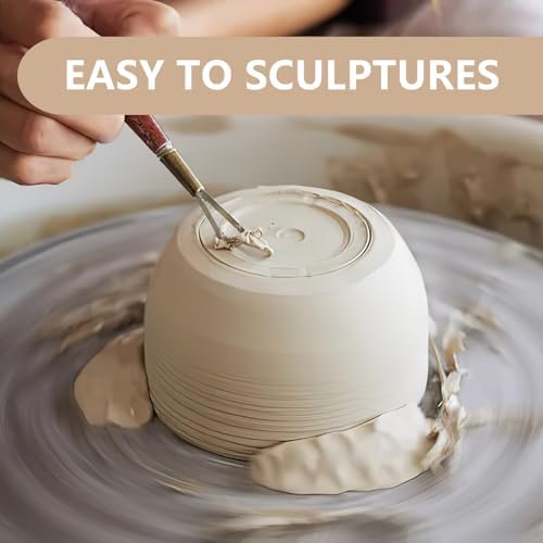 VIBRATITE 10LB Air Dry Clay, White Modeling Clay for Pottery & Sculpting | Easy to Shape for Hand Building, Wheel Throwing, DIY Crafts, Classroom Art Projects, Ideal for Beginners & Artists