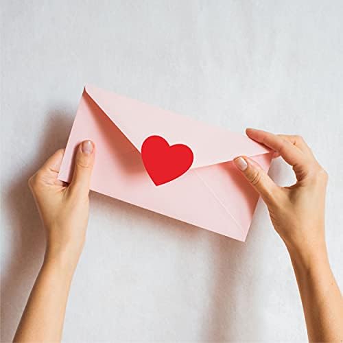 1200 PCS Red Heart Shaped Sticker Labels with Perforation Line in Roll, Use for Valentine's Day, Award Charts,Offices, Teachers & Classrooms, Bookmarks (1.5" in Diameter)
