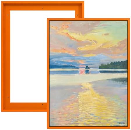 Canvas Floater Frame for 11x14 Art Print Oil Paintings 2 Pack,Orange