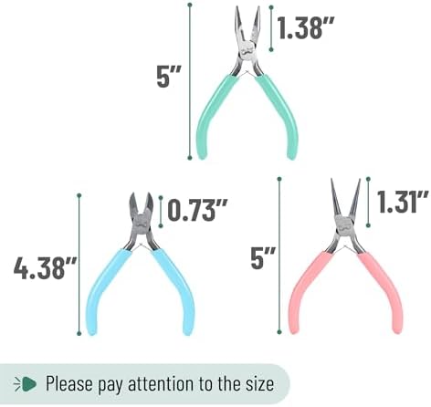 Mr. Pen- Pliers for Jewelry Making, 3 Pack, Chain Nose