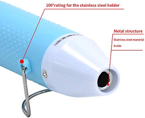 mofa Heat gun,Mini Hot Air Gun Tools Shrink Pen with Stand For DIY Embossing And Drying Paint Multi-Purpose Electric Heating Nozzle 150W 110V (Blue)