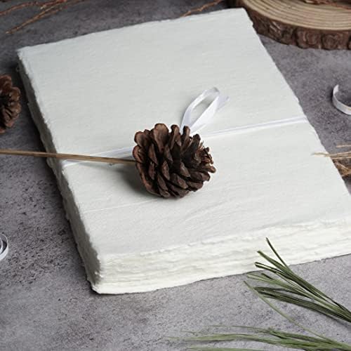 LEATHER VILLAGE Handmade Rough Textured Watercolor Paper 9.5x12.5 in White