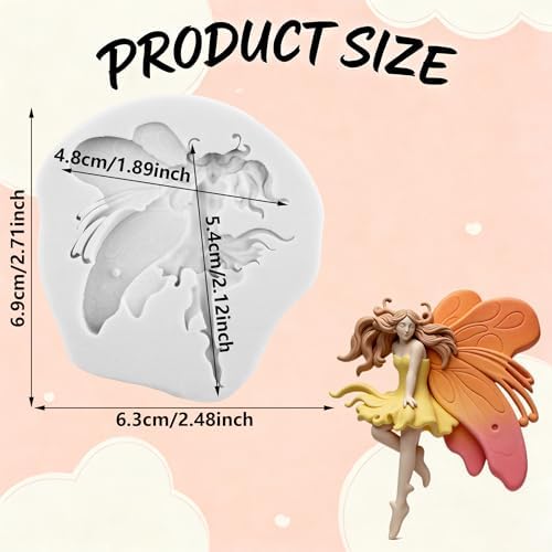 Flower Fairy Polymer Clay Molds 3D Fairy Silicone Mold