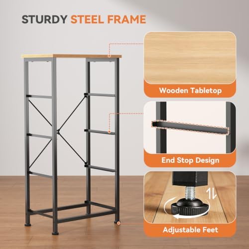 Sweetcrispy Dresser for Bedroom, 4 Drawer Storage Cabinet, Tall Nightstand