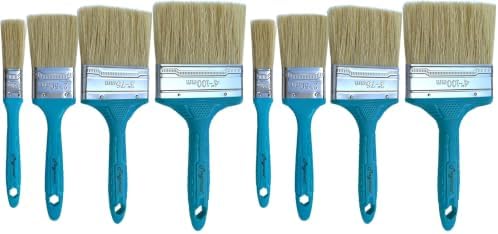 Magimate Stain Brush Set 1-inch 2-inch 3-inch and 4-inch Assortment, Bristle Paint Brush, Natural Bristle Blended with Synthetic, Chip Paint Brush Variety Staining Brushes Pack of Four (Pack of 2)