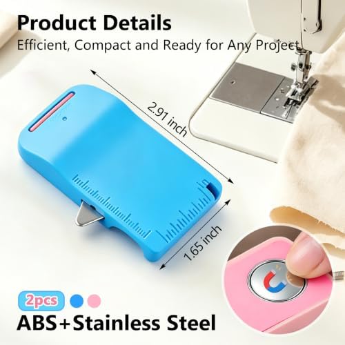 2 Pack Magnetic Seam Guide for Sewing Machine Sleeve Tool
