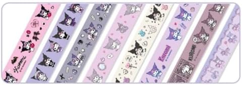 Generic Cute Masking Tape, Washi Tape Set, 8 Pack, 0.6 Inch Wide (Purple)