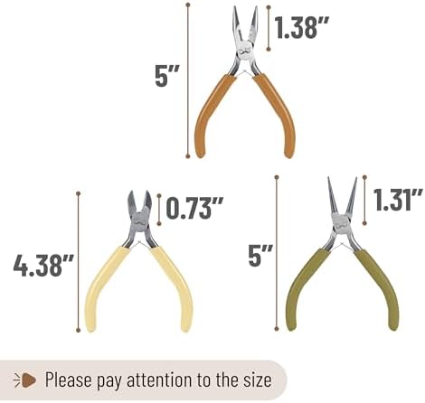 Mr. Pen- Pliers for Jewelry Making, 3 Pack, Chain Nose