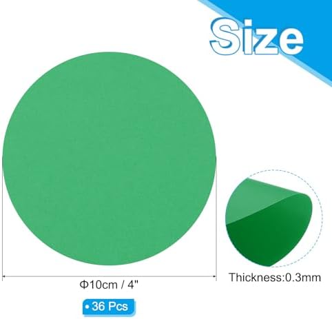 PATIKIL 4inch Circle Card Stock, 36Pcs Round Shape Cutouts Paper Thick Cardstock Coaster for DIY Craft Projects Classroom Bulletin Board Decor, Dark Green