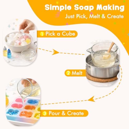14.1oz Goat Milk Soap Base Cubes Pre-Cut Soap Blocks, Melt and Pour Soap Base for DIY Soap Making, Beginners & Small Batch Crafts (Goat Milk)