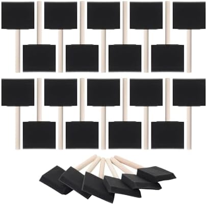 Bates Foam Paint Brushes, 3-Inch, 24 Pack - Ideal for Painting, Staining, and Mod Podge Projects