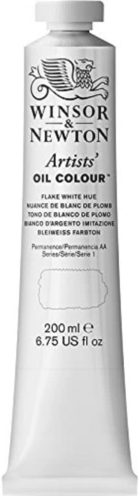 Winsor & Newton Artists' Oil Paint, 200ml Tube, Flake White Hue