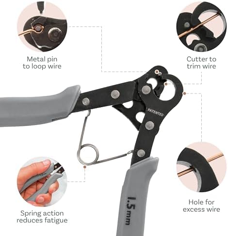The Beadsmith Original One Step Looper | Create and Trim Consistent 1.5 mm Loops for Jewelry Making, Use With 24-18g Craft Wire (Patented)