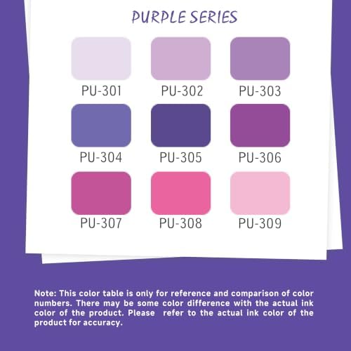 languo Acrylic Paint Markers, 9 Colors Purple Series, Soft Brush Tip