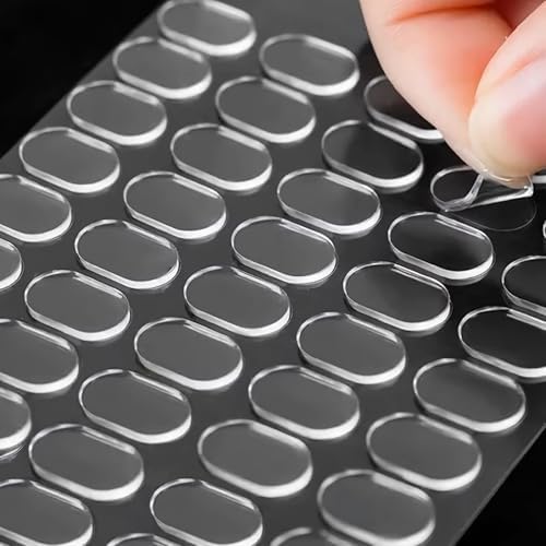 100 Pcs Sticky Tack Mounting Putty Museum Gel, Removable Non-Marking Adhesive Dots Clear Double Sided for Crafts Balloons Festival Home Office Party Decorations (0.31" X 0.51")