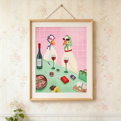 5D Diamond Painting Kits for Adults, Funny Fashion Ducks Diamond Art Kits
