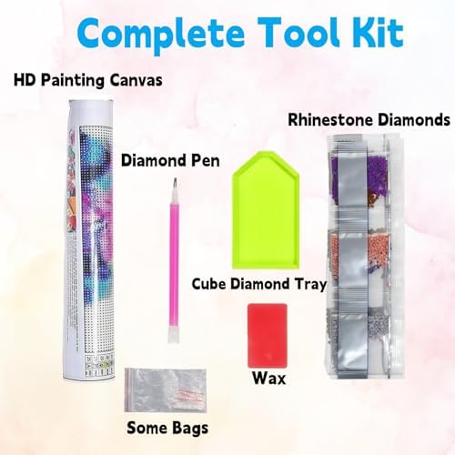 Cute Cat Diamond Art Kits for Adults, Full Drill DIY Diamond Painting Kits