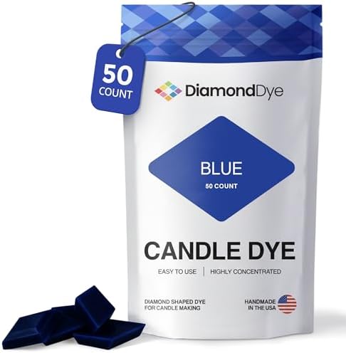 Blue Candle Dye Chips, Soy & Paraffin Candle Making, 50 Pack