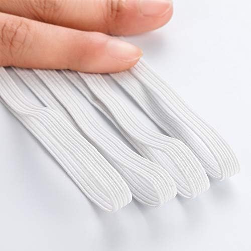 Airisoer Elastic Bands for Sewing 1/4 Inch x 12 Yards, White