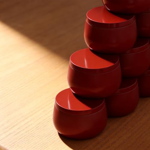 HOMAMAMOON 8oz Candle Tins | 24-Pack Premium Full Red 8 OZ Metal Candle Jars with Lids for Making Candles, Bulk Empty Candle Containers for Home DIY and Small Business