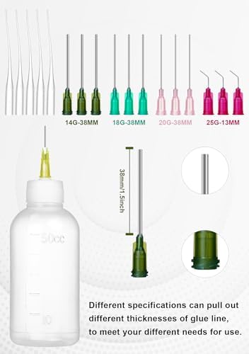 Glue Applicator Bottle Precision Tip Squeezable Bottle and Dispenser Nozzle